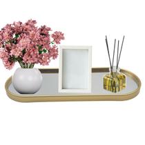 Bandeja Decorativa de Vidro Multiuso Oval