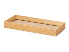 Bandeja decorativa decoração sala mesa em linho e mdf