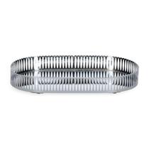 Bandeja Decorativa Em Metal Prata Espelhado 32,5x18cm 19585 Bandeja Decorativa Em Metal Prata Espelhado 32,5x18cm 19585