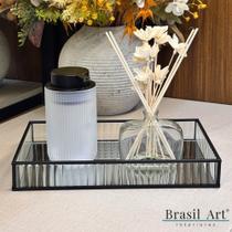 Bandeja Decorativa em Metal Preto 20x30cm Bandeja Decorativa em Metal Preto 20x30cm