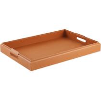 Bandeja Decorativa em Pu Caramelo 45cm 13728 Mart Bandeja Decorativa em Pu Caramelo 45cm 13728 Mart