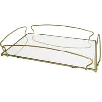 Bandeja Decorativa Espelhada 44,5x26,5cm Bandeja Dourada Retangular Duler Bandeja Decorativa Espelhada 44,5x26,5cm Bandeja Dourada Retangular Duler