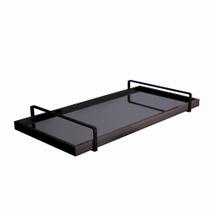 Bandeja Decorativa Espelhada Alça Preta Bandeja Decorativa Espelhada Alça Preta