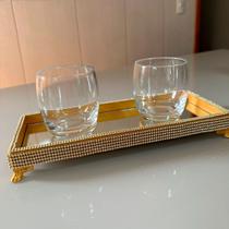 Bandeja Decorativa Espelhada Organizadora Luxo Retangular Para Bebidas Bar Copos Sala Jantar 12x30cm Bandeja Decorativa Espelhada Organizadora Luxo Retangular Para Bebidas Bar Copos Sala Jantar 12x30cm