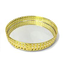 Bandeja Decorativa Espelhada Redonda 25cm
