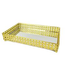 Bandeja Decorativa Espelhada Retangular 25cm