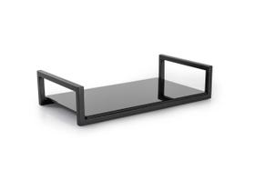 Bandeja Decorativa Frame 27cm Vidro e Aço Suporte P/ Objetos Bandeja Decorativa Frame 27cm Vidro e Aço Suporte P/ Objetos
