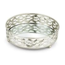 Bandeja Decorativa Francesa Luxo Redonda Tamanho P Prata Jolitex Bandeja Decorativa Francesa Luxo Redonda Tamanho P Prata Jolitex