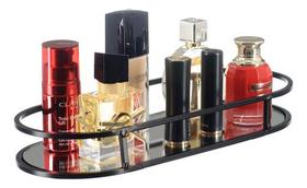 Bandeja Decorativa Luxo Com Espelho Lavabo Maquiagem Perfume