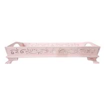 Bandeja Decorativa Mdf Rosa Enfeite Decoração Luxo Quarto Sala Menina