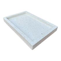 Bandeja Decorativa Multiuso Quartzo Branco Stelar 34x23 Luxo