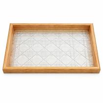 Bandeja Decorativa Multiuso Retangular com Base Acrílica -