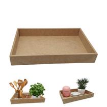 Bandeja Decorativa Organizadora Sem Alça Retangular Lisa em MDF 23x16x3 Bandeja Decorativa Organizadora Sem Alça Retangular Lisa em MDF 23x16x3