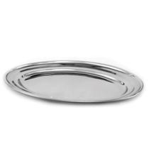 Bandeja Decorativa Oval 56x40cm Aço Inox Design Moderno SUPER SALDÃO. Bandeja Decorativa Oval 56x40cm Aço Inox Design Moderno SUPER SALDÃO.