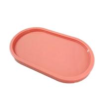 Bandeja Decorativa Oval Rosa Gloss Un - Tasil Bandeja Decorativa Oval Rosa Gloss Un - Tasil