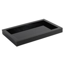 Bandeja Decorativa para sala e barzinho de Vidro Preto 26x40 cm