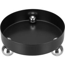 Bandeja Decorativa Para Servir Redonda Metal 6x15x15cm Preto Bandeja Decorativa Para Servir Redonda Metal 6x15x15cm Preto