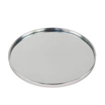 Bandeja Decorativa Prateada Espelhada - Redonda Clean Grande