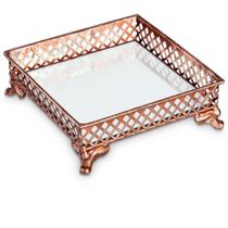 Bandeja Decorativa Quadrada Metal 7807 - Catran Bandeja Decorativa Quadrada Metal 7807 - Catran