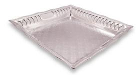 Bandeja Decorativa Quadrada Multiuso em Plástico Resistente Metalizada 24cm Bandeja Decorativa Quadrada Multiuso em Plástico Resistente Metalizada 24cm