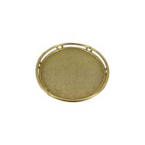 Bandeja Decorativa Redonda de Resina Dourado 24cm CD0223 BTC