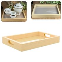 Bandeja Decorativa Retangular De Mdf Com Fundo Tressê 30cm X 4cm X 20cm Lyor Bandeja Decorativa Retangular De Mdf Com Fundo Tressê 30cm X 4cm X 20cm Lyor