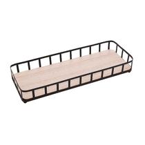 Bandeja Decorativa Retangular de Metal com Fundo em MDF Preto Fosco 30,5x11,5x4,5cm 2508 - Lyor Bandeja Decorativa Retangular de Metal com Fundo em MDF Preto Fosco 30,5x11,5x4,5cm 2508 - Lyor
