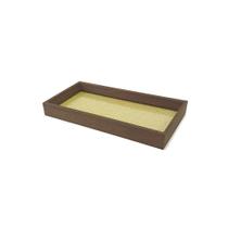 Bandeja Decorativa Retangular em MDF com Rattan 28x12cm Bandeja Decorativa Retangular em MDF com Rattan 28x12cm