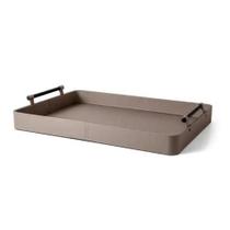 Bandeja Decorativa Retangular em MDF com Revestimento em PU Cinza 50cm 16517 Mart Bandeja Decorativa Retangular em MDF com Revestimento em PU Cinza 50cm 16517 Mart