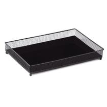 Bandeja Decorativa Retangular em Metal com Espelho Preto 24cm 11980 Mart