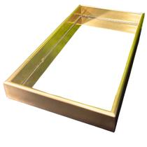 Bandeja Decorativa Retangular Espelhada em Ferro e Vidro 35x20cm Bandeja Decorativa Retangular Espelhada em Ferro e Vidro 35x20cm