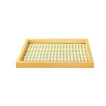 Bandeja Decorativa Retângular Madeira Fundo de Vidro - FWB