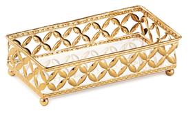 Bandeja Decorativa Retangular Metal Dourada com Espelho 17,5cm 12021 Mart Bandeja Decorativa Retangular Metal Dourada com Espelho 17,5cm 12021 Mart