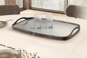 Bandeja Decorativa Vale com Espelho e Couro