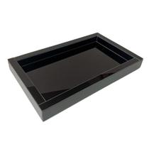 Bandeja Decorativa Vidro Laqueado Preto Extra Grande 35x55cm Bandeja Decorativa Vidro Laqueado Preto Extra Grande 35x55cm