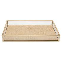 Bandeja Decorativa Wolff Toscana 30cm x 20cm x 3cm Dourada Bandeja Decorativa Wolff Toscana 30cm x 20cm x 3cm Dourada