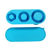 Bandeja Dobrável de Silicone para Cubos de Gelo - 3 Grades para Copo Stanley