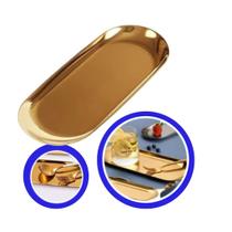 Bandeja Dourada Auxiliar Alimento Estética Micropigmentação Bandeja Dourada Auxiliar Alimento Estética Micropigmentação