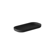 Bandeja Dual Oval em Poliestireno Preto 16,4x8x1,75cm - Ou