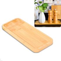 Bandeja Eco Bambu Premium Sustentabilidade Multiuso Banheiro Aparador Petisqueira Decorativa