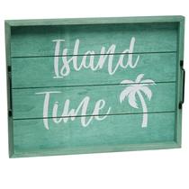 Bandeja Elegant Designs HG2000-AIT de Madera 39x30 cm Aqua Island Time