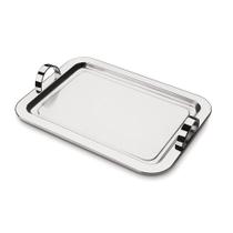 Bandeja em aço inox retangular Forma 28x42cm: Brilho e versatilidade para sua mesa Bandeja em aço inox retangular Forma 28x42cm: Brilho e versatilidade para sua mesa