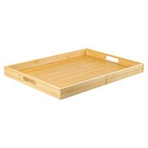 Bandeja Em Bambu Com Alças 48x35cm Decoração Elegância Sense