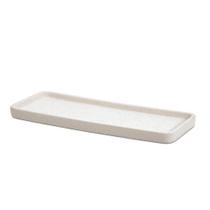 BANDEJA EM CERAMICA BEGE RETANGULAR 26cm MART