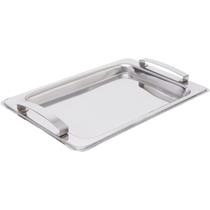 Bandeja Em Inox Retangular Com Alça Delhi 35cm 6276 Mimo Style