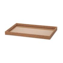 BANDEJA EM MDF COM CORTICA E VIDRO 45cm