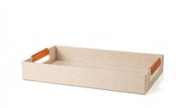 Bandeja em mdf com revestimento em linho 5x34x20,5