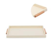 Bandeja em mdf com revestimento em material sintético offwhite Bandeja em mdf com revestimento em material sintético offwhite
