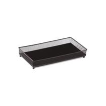 Bandeja em Metal com Vidro Pequena Preto