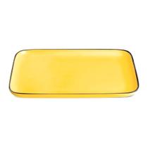 Bandeja em Porcelana Egan Cocorico Amarelo 21x13cm: Charme Italiano e Cor para sua Mesa Bandeja em Porcelana Egan Cocorico Amarelo 21x13cm: Charme Italiano e Cor para sua Mesa